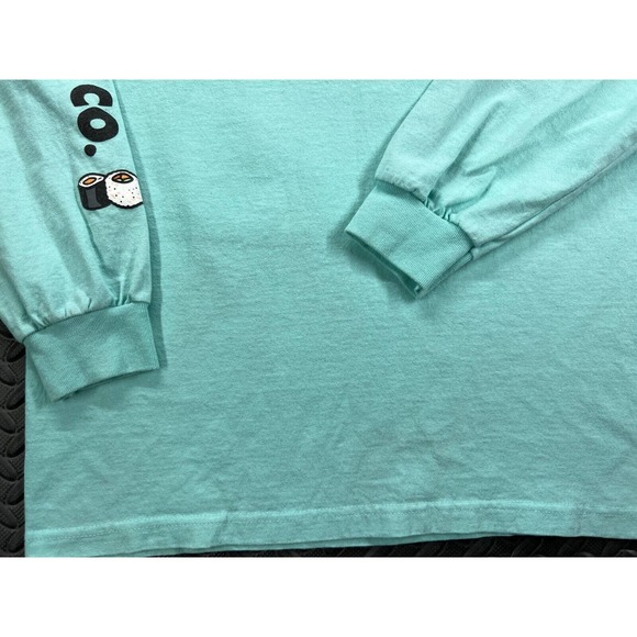 Last Call Co Shirt Adult Medium Green Teal Logo Long Sleeve Cotton Casual Men's - Picture 6 of 13